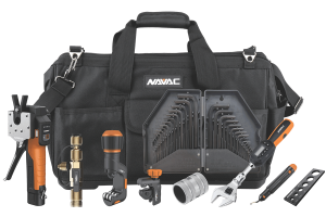 Mini-Split Tool Kit, includes Cordless Flaring Tool, Digital Torque Wrench, Valve Core Remover, Hex Wrench Set, (2) Tube Cutters, Internal/External Reamer, Tube Deburrer Flare Gauge