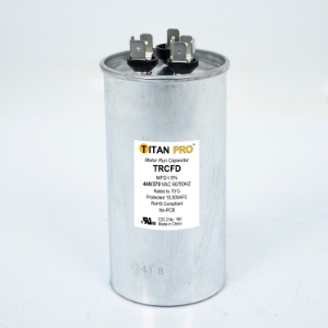 Run Capacitor, 80/5 mfd 440/370V Dual Round Titan Pro