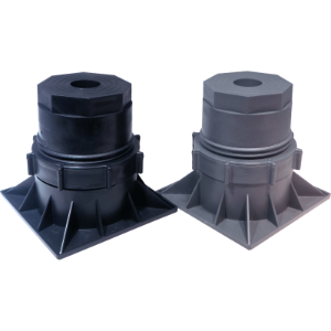 Equipment Stand, 6"-7-1/4" Concrete Gray Screw-Up 4/pk 4007