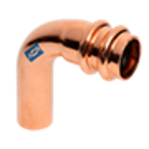 ACR Press Copper 90 Elbow, 0.51" x 1.56" x 1/4" OD (Ftg x P) Street Long Radius*