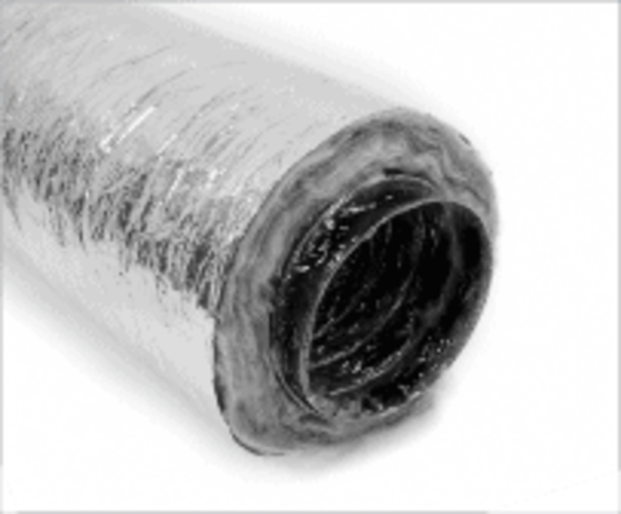 Flex Duct 4 X 25 Insulated R6 Silver Polyester 3363