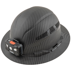 Hard Hat, Premium KARBN Pattern w/ Vented Brim and Lamp Class C