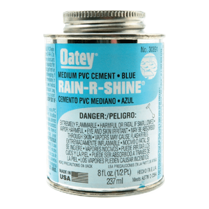 Cement, Blue 8 oz PVC Pipe & Fittings Rain-R-Shine Oatey