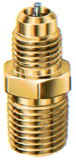 Access Valve, 1/4" Flare x 1/8" MPT Half Union (Core pre-torqued to AHRI)